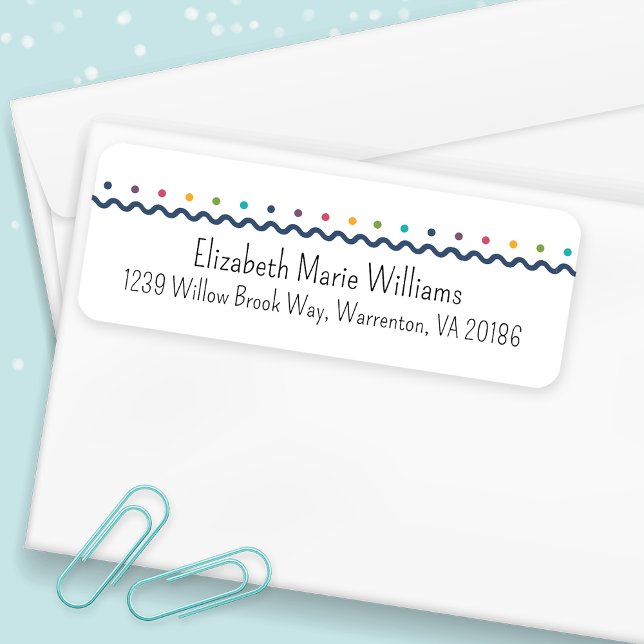 Colourful Polka Dots Return Address Label (Creator Uploaded)