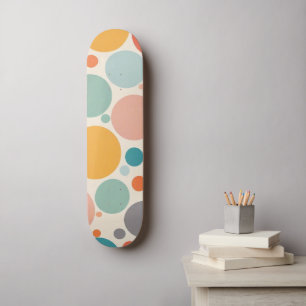 Colourful Polka Dots Skateboard