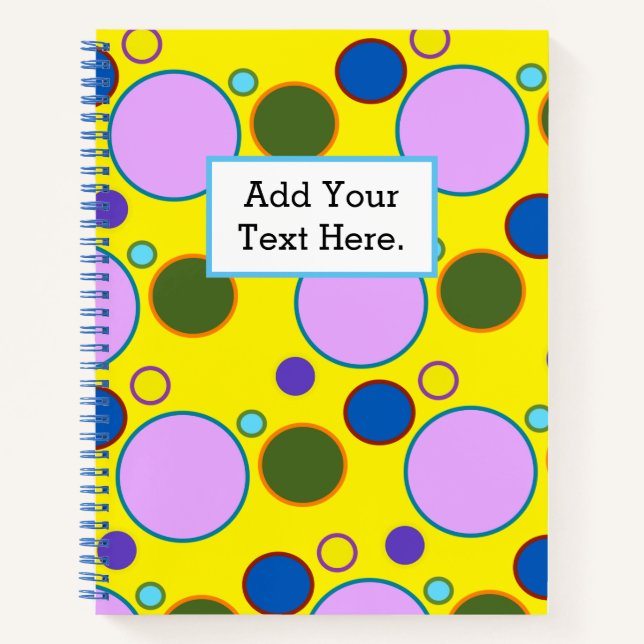 Colourful Polka Dots Spiral Notebook (Front)