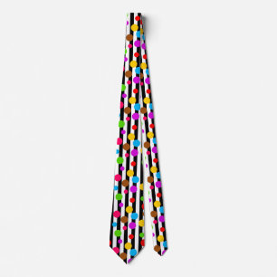 Colourful Polka Dots Stripes Tie