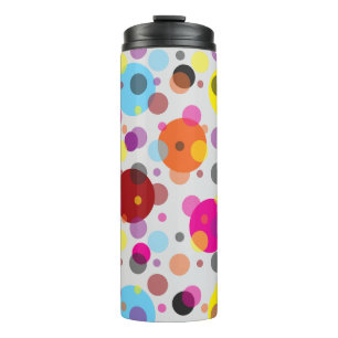 Colourful Polka Dots Thermal Tumbler