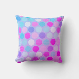 Colourful Polka-dots Throw Pillow