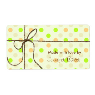 Colourful Polka Dots Tied Package Labels