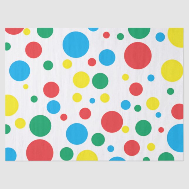 Colourful Polka Dots Tissue Gift Paper (Front)