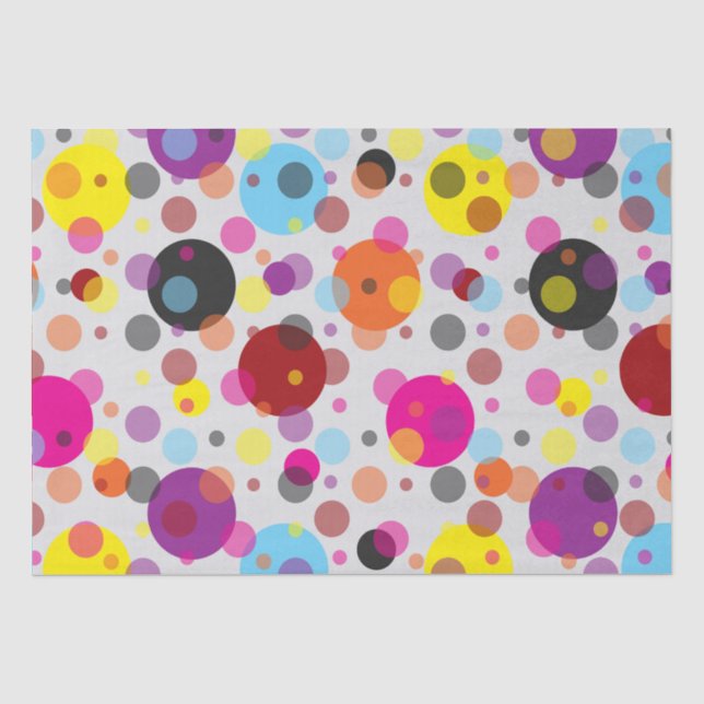 Colourful Polka Dots Tissue Paper (Front)