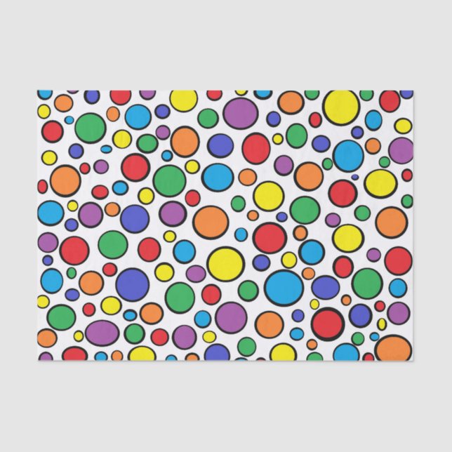 Colourful Polka Dots Tissue Paper (Front)