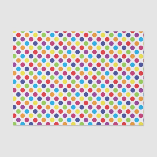 Colourful Polka Dots Tissue Paper (Front)