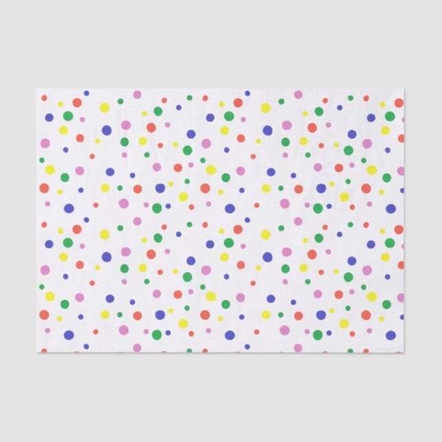 Colourful Polka Dots Tissue Paper (Front)