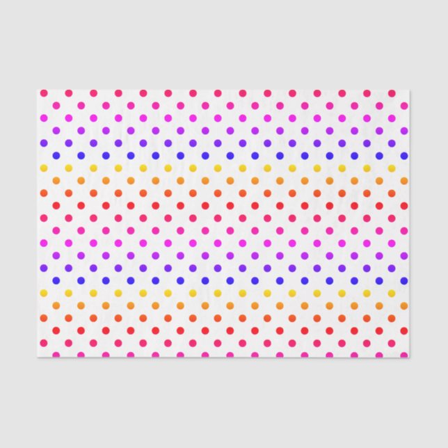 Colourful polka dots tissue paper (Front)