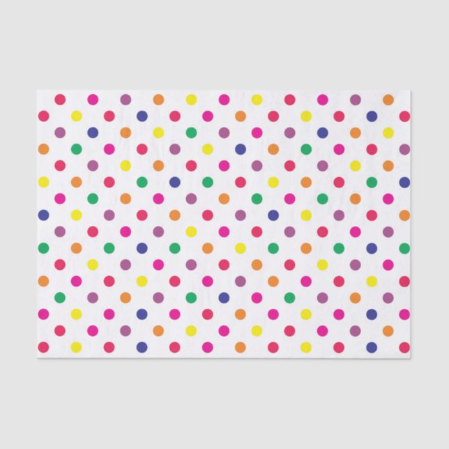 Colourful Polka Dots Tissue Paper (Front)