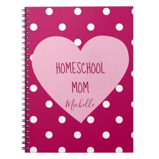 Colourful Polkadots Homeschool Mum Notebook (Front)