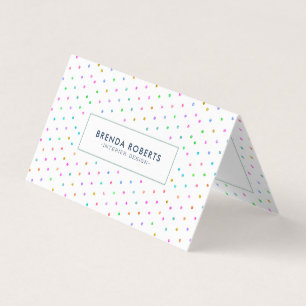Colourful Polkadots Pattern Business Card