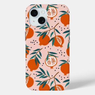 Colourful Pomegranate Pattern iPhone 15 Case