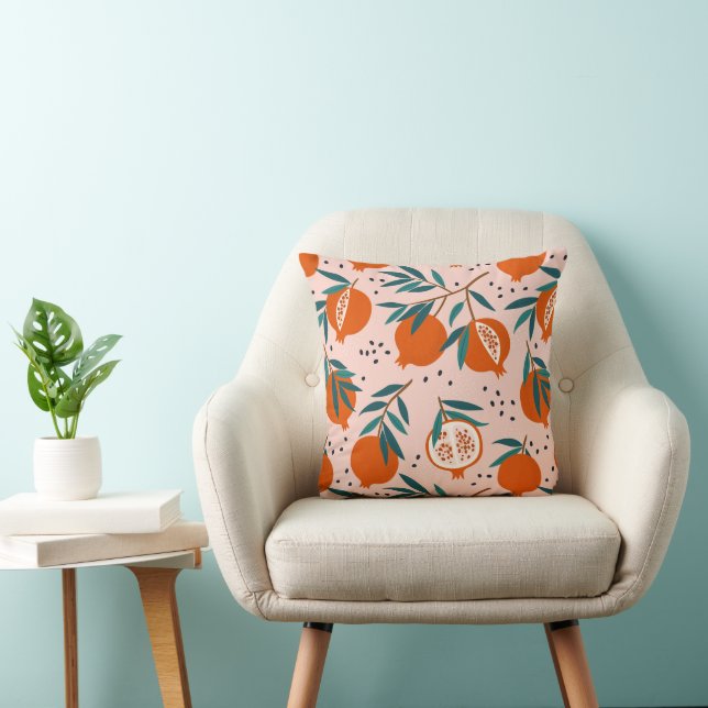 Colourful Pomegranate Pattern Cushion (Chair)