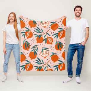 Colourful Pomegranate Pattern Fleece Blanket