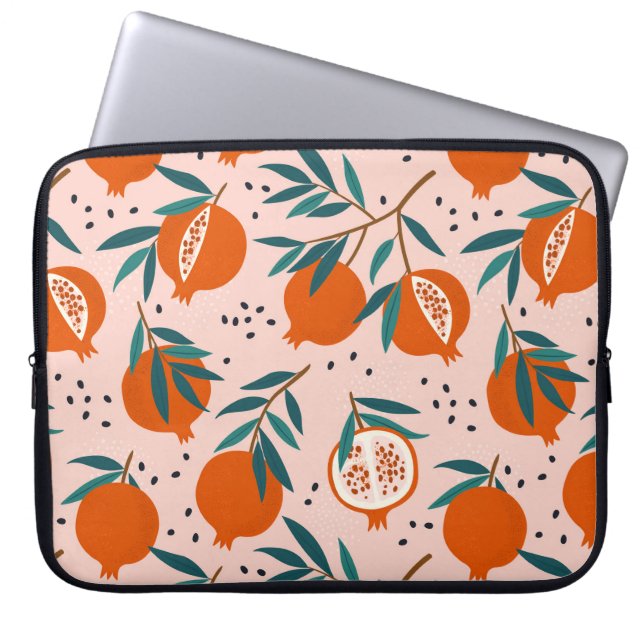 Colourful Pomegranate Pattern Laptop Sleeve (Front)