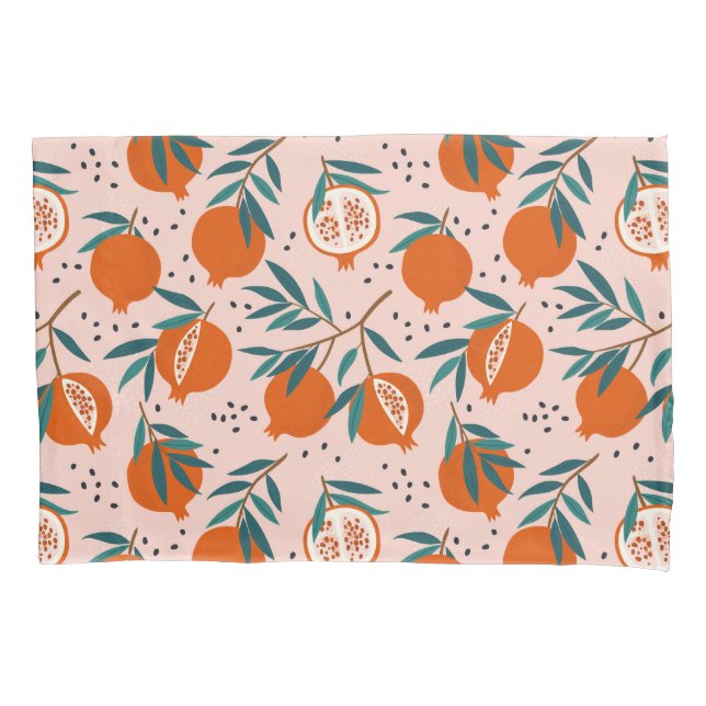 Colourful Pomegranate Pattern Pillowcase (Front-Left)