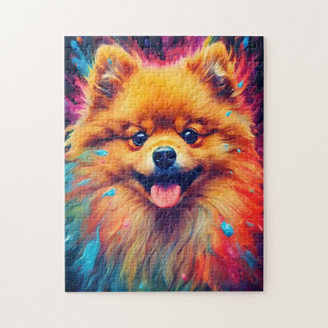 Colourful Pomeranian Jigsaw Puzzle (Vertical)