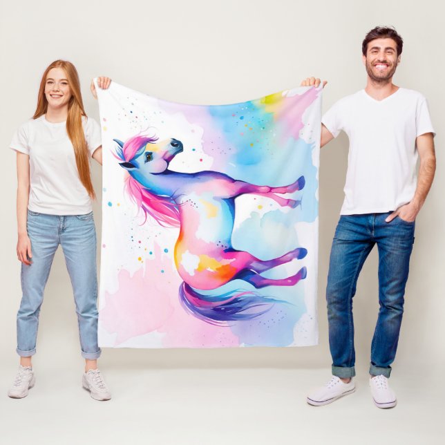 Colourful Pony 2 Fleece Blanket (In Situ)