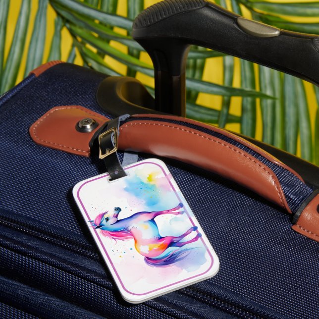 Colourful Pony 2 Luggage Tag (Front Insitu 1)