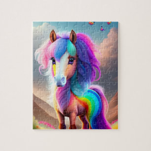 Colourful Pony With Rainbow Colours, Pony Jigsaw Puzzle