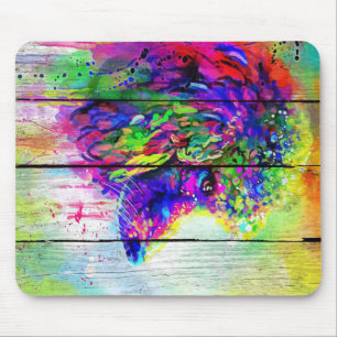 Colourful Poodle Art–Cute, Vintage Gift- Lover G Mouse Pad