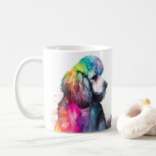 Colourful Poodle Dog Pet Coffee Mug, Cup