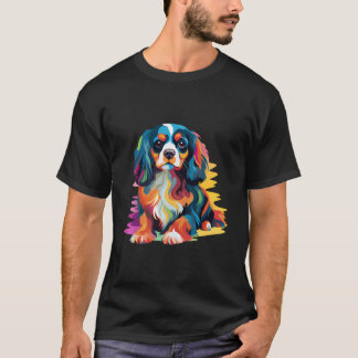 Colourful Pop Art Cavalier King Charles Spaniel T-Shirt