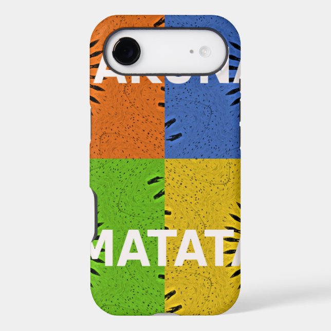 Colourful Pop Art Collage & "Hakuna Matata" Messag (Back)