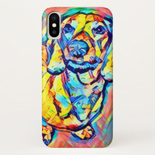 Colourful Pop Art Dachshund iPhone X Case