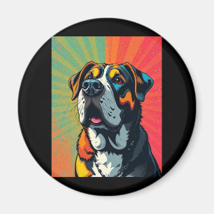 Colourful Pop Art Dog Illustration � Bold & Fun Pe Magnet