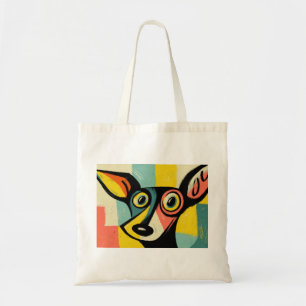 Colourful Pop Art Dog Portrait Tote Bag
