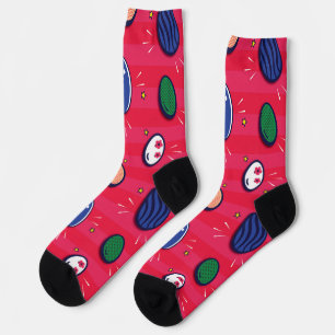 Colourful Pop Art Easter Eggs Pattern Socks