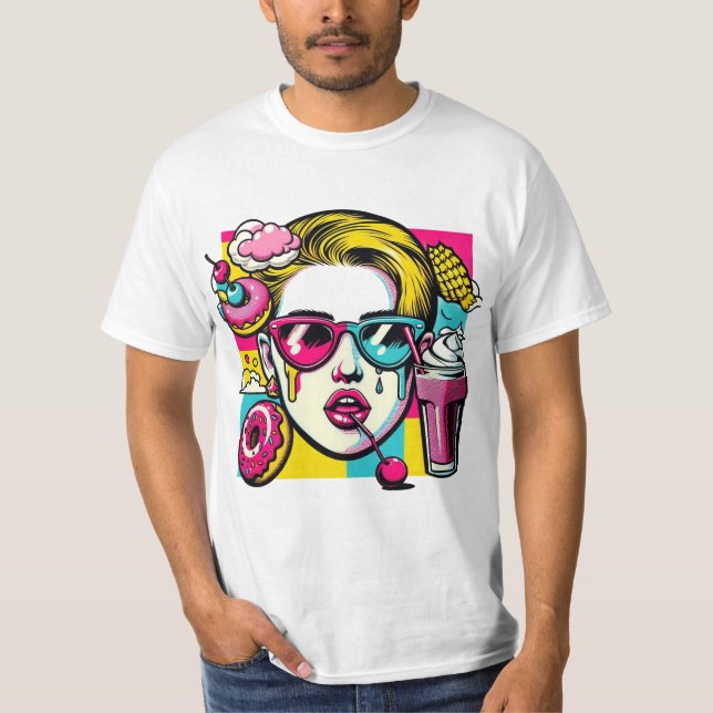 Colourful Pop Art Graphic Tee (Front)