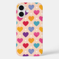 Colourful Pop Art Heart Pattern