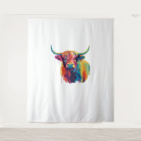 Colourful Pop Art Highland Cow Classic T-Shirt