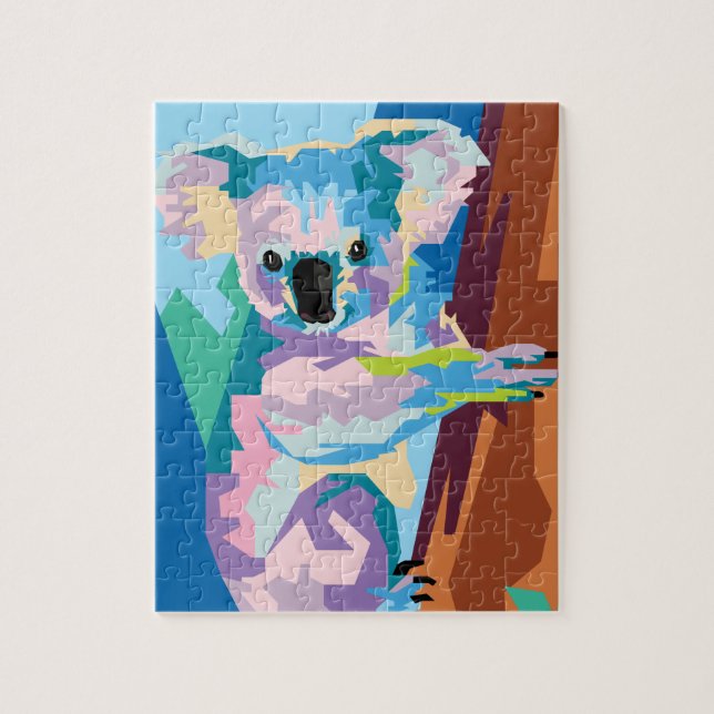 Colourful Pop Art Koala Portrait Jigsaw Puzzle (Vertical)