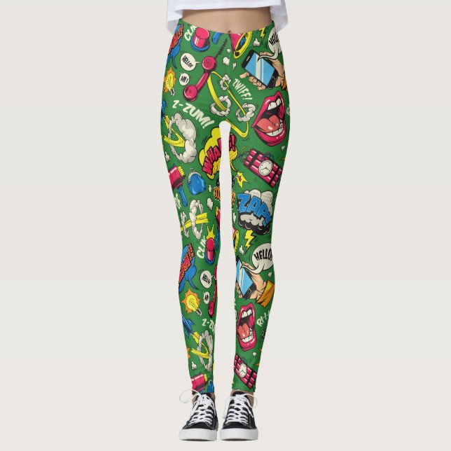 Colourful Pop Art Leggings (Front)