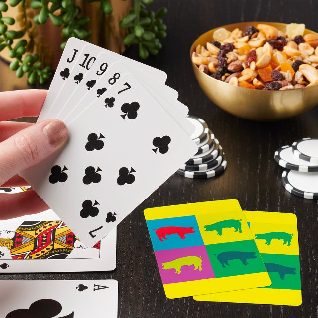 Colourful Pop Art Pig Playing Cards (Creator Uploaded)