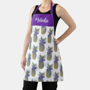 Colourful Pop Art Pineapple Apron