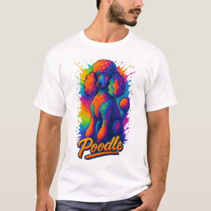 Colourful Pop Art Poodle Dog Illustration – Vibran T-Shirt