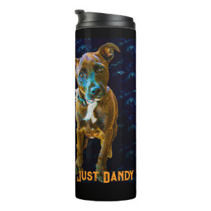 Colourful Pop Art Portrait — "It's Just Dandy" Thermal Tumbler