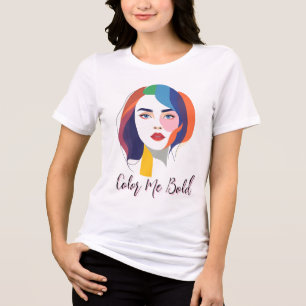 Colourful Pop Art Woman Tri-Blend Shirt