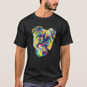 Colourful Pop Art Yorkshire Terrier Portrait Yorki T-Shirt