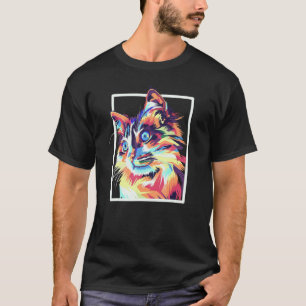 Colourful Pop Maine Coon Cat T-Shirt