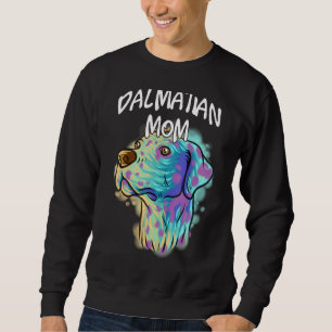 Colourful Pop Portrait Dalmatian Dog Mum Mother's Sweatshirt