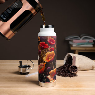 Colourful Poppies Water Bottle