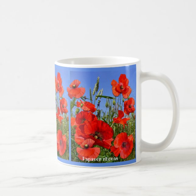 Colourful Poppy Field Coffee Mug (Right)