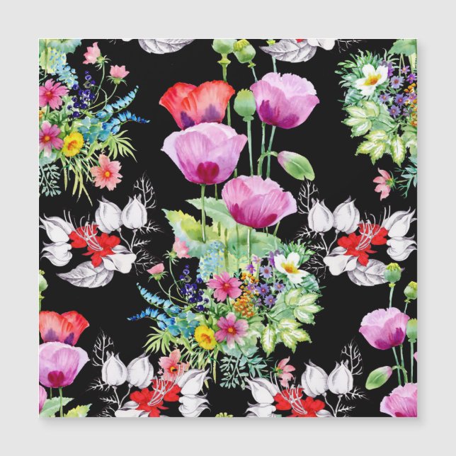 Colourful Poppy Summer Flowers Pattern (Front)