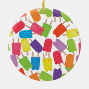 Colourful Popsicles! Ceramic Tree Decoration